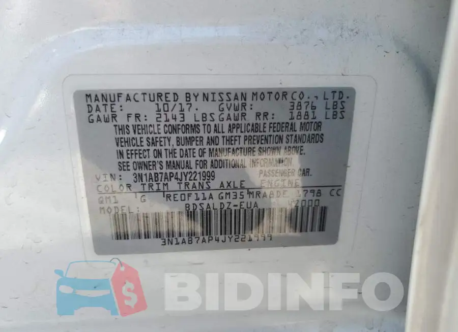 3N1AB7AP4JY221999 Photo# 10