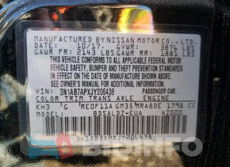 3N1AB7APXJY206438 Photo# 10