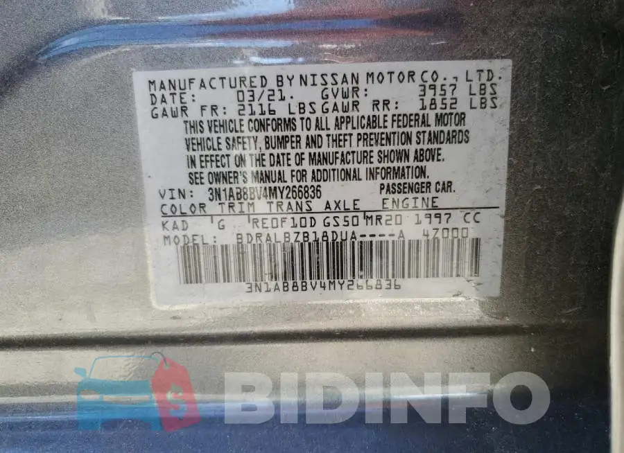 3N1AB8BV4MY266836 Photo# 12