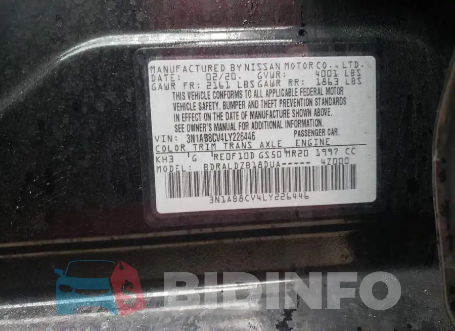 3N1AB8CV4LY226446 Photo# 12