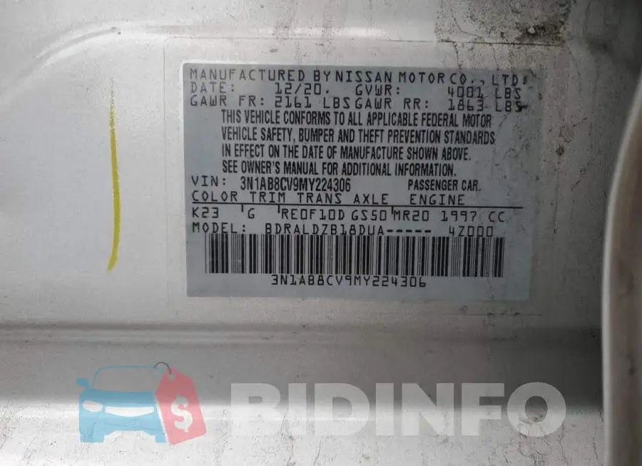 3N1AB8CV9MY224306 Photo# 12