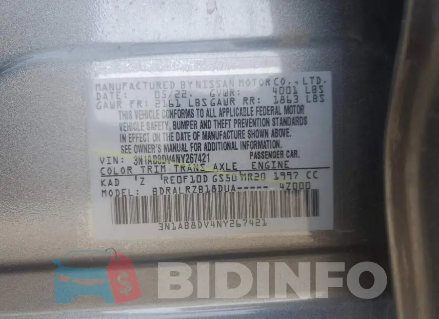 3N1AB8DV4NY267421 Photo# 13