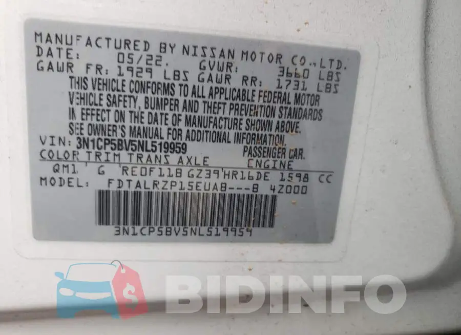 3N1CP5BV5NL519959 Photo# 10
