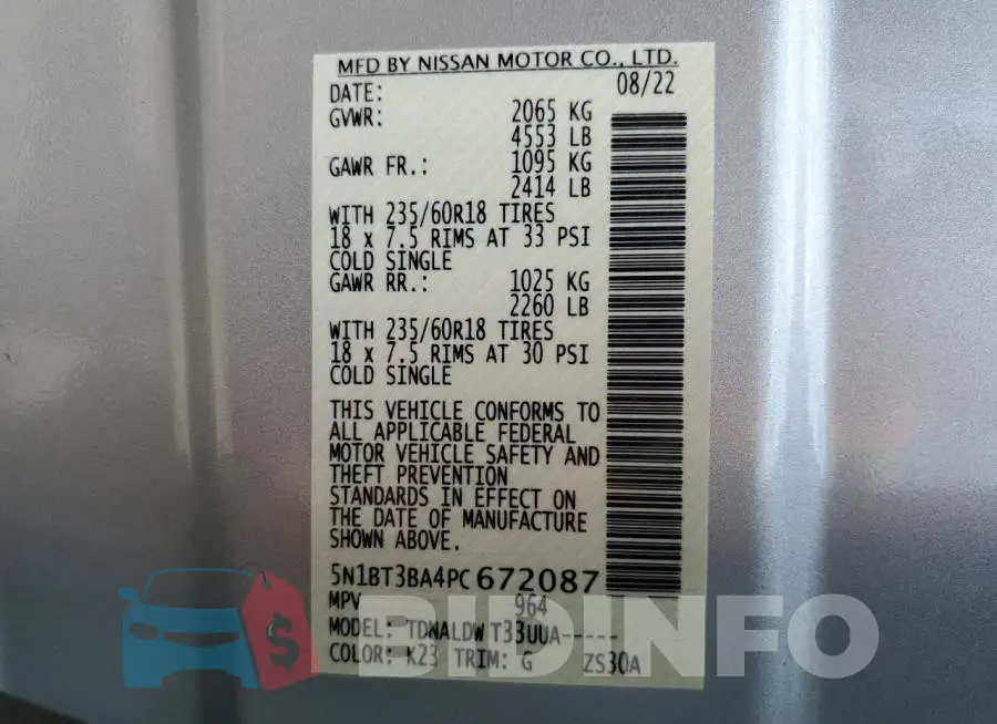 5N1BT3BA4PC672087 Photo# 13