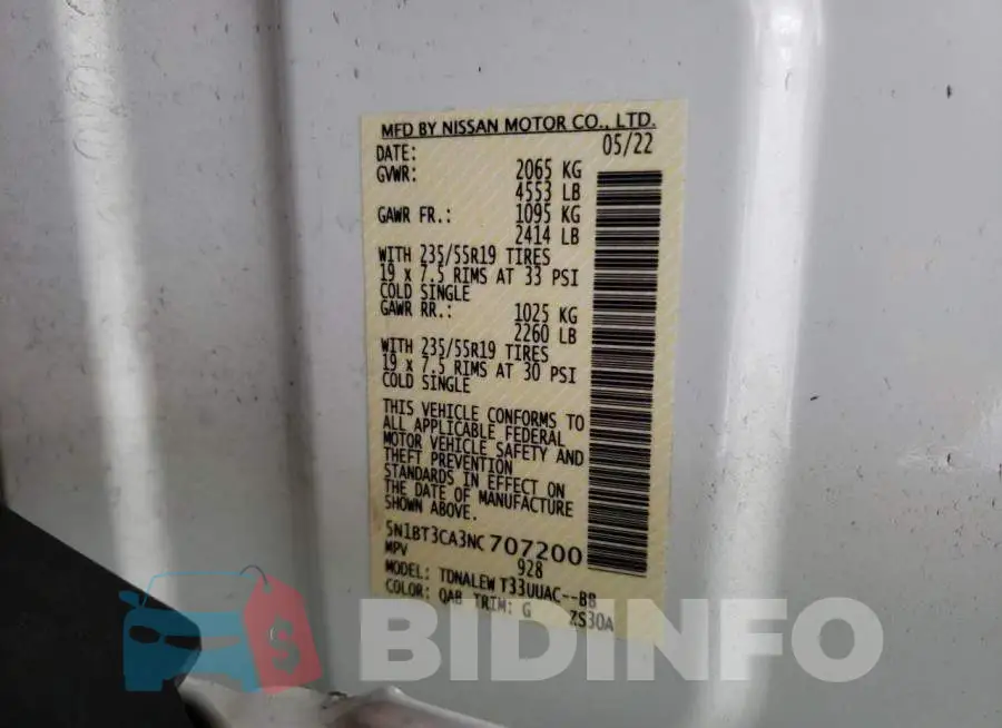 5N1BT3CA3NC707200 Photo# 13