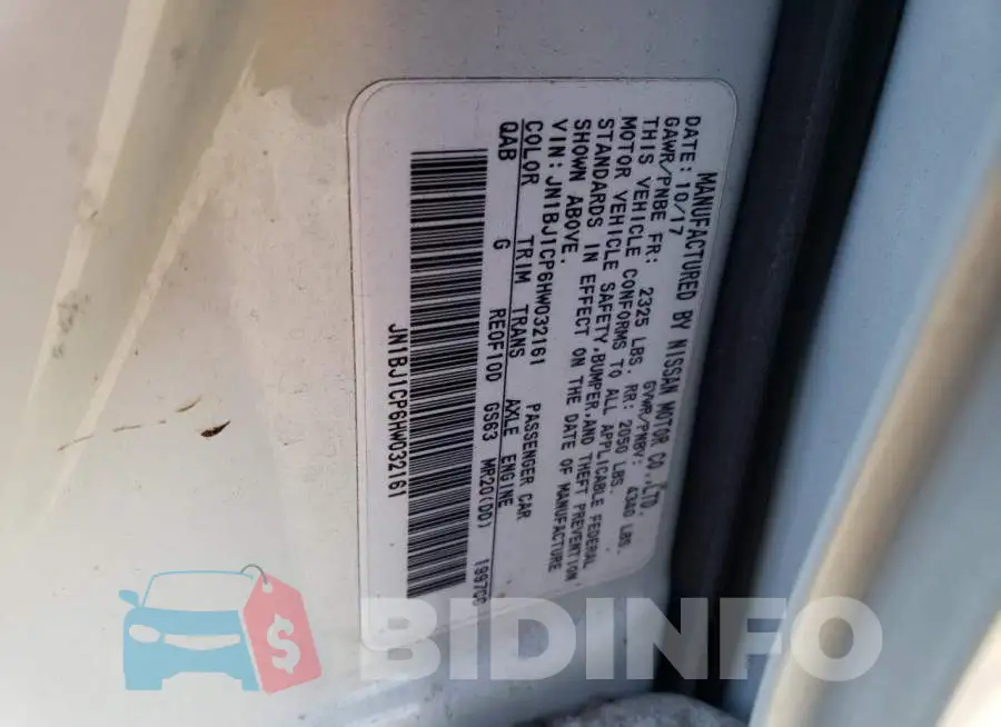 JN1BJ1CP6HW032161 Photo# 13