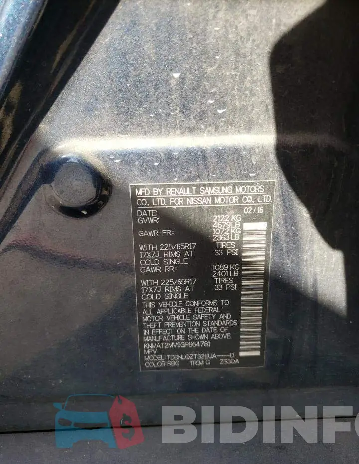 KNMAT2MV9GP664781 Photo# 13