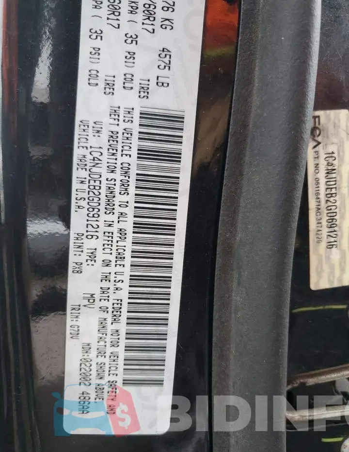 1C4NJDEB2GD691216 Photo# 13