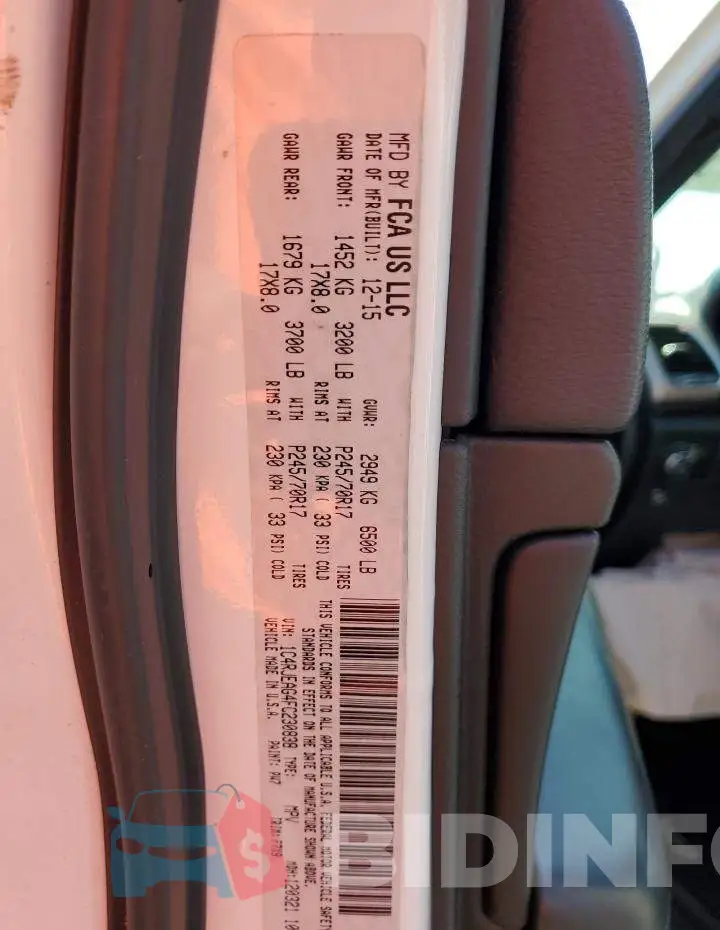1C4RJEAG4FC230838 Photo# 14