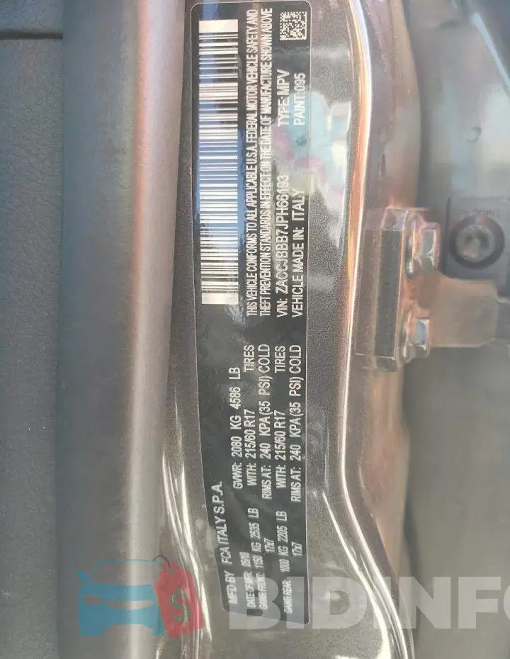 ZACCJBBB7JPH66193 Photo# 10