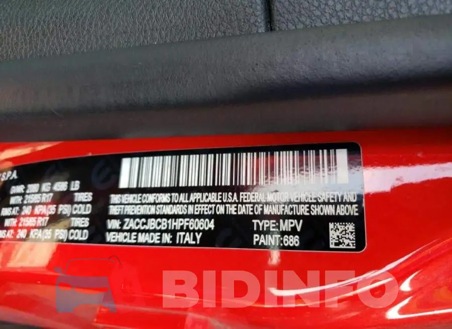 ZACCJBCB1HPF60604 Photo# 13