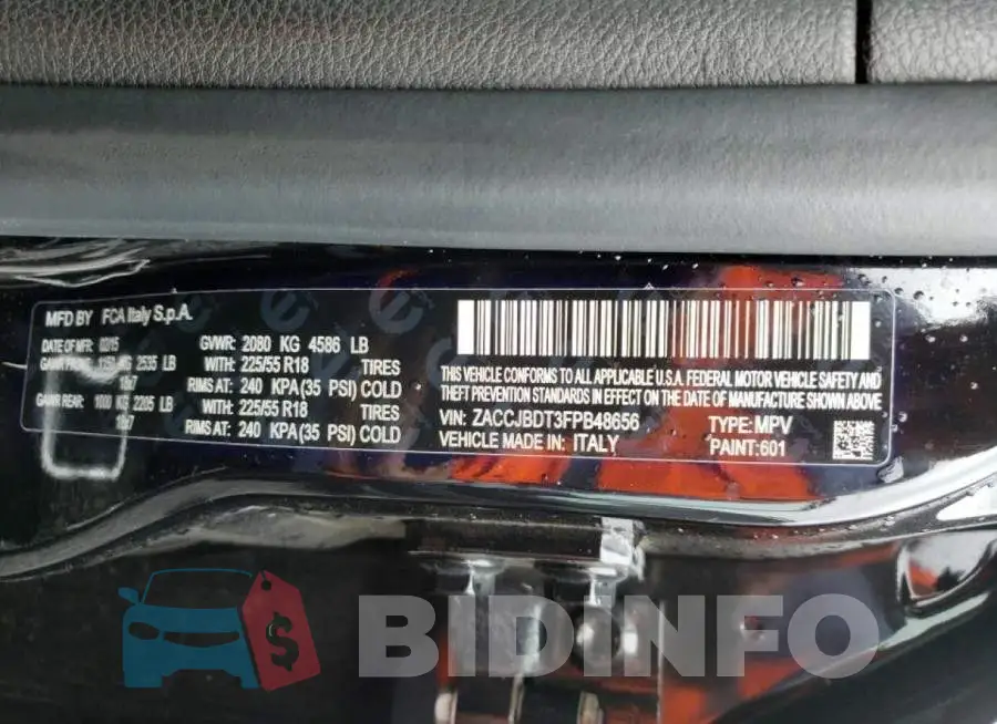 ZACCJBDT3FPB48656 Photo# 13