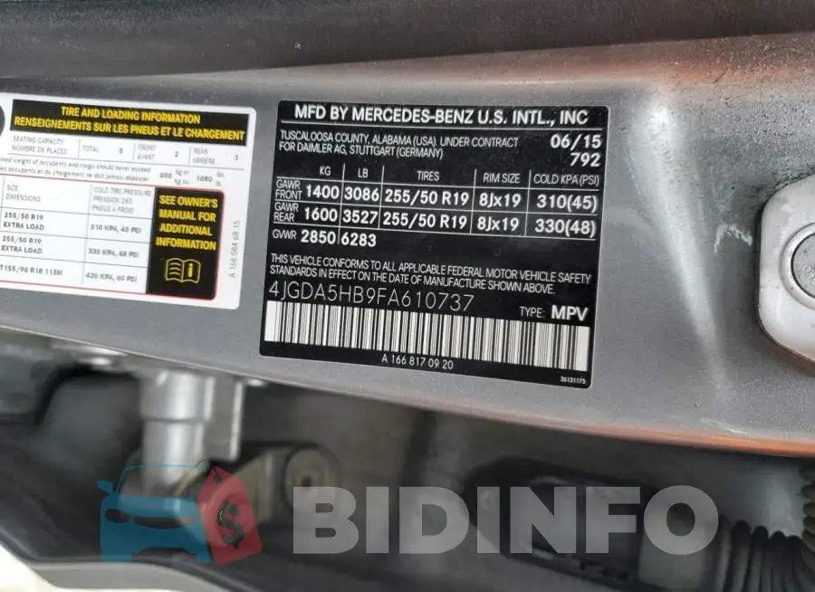 4JGDA5HB9FA610737 Photo# 12