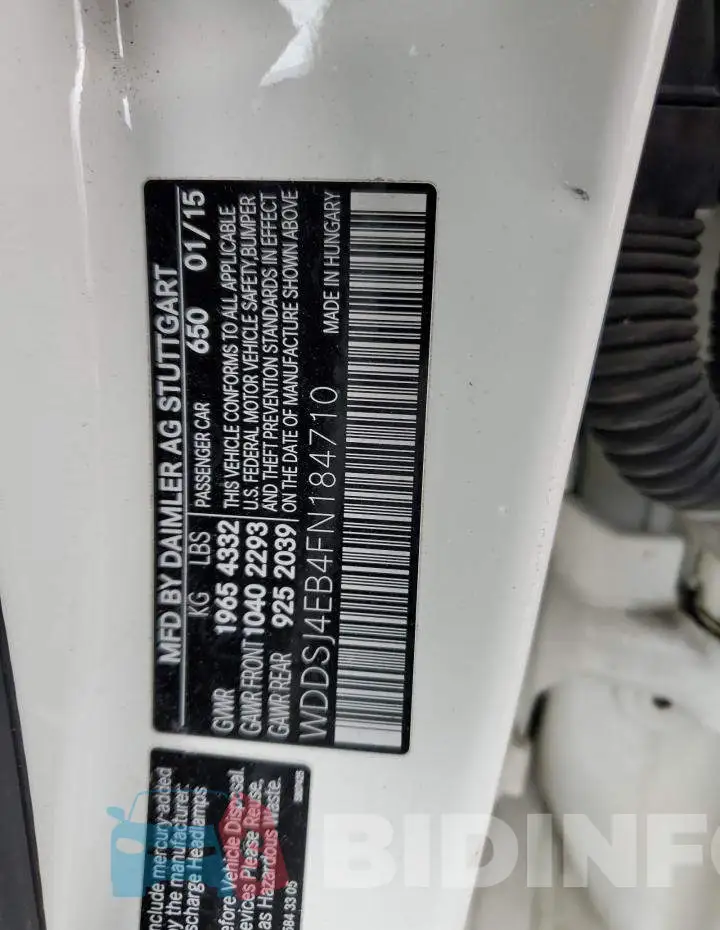 WDDSJ4EB4FN184710 Photo# 12