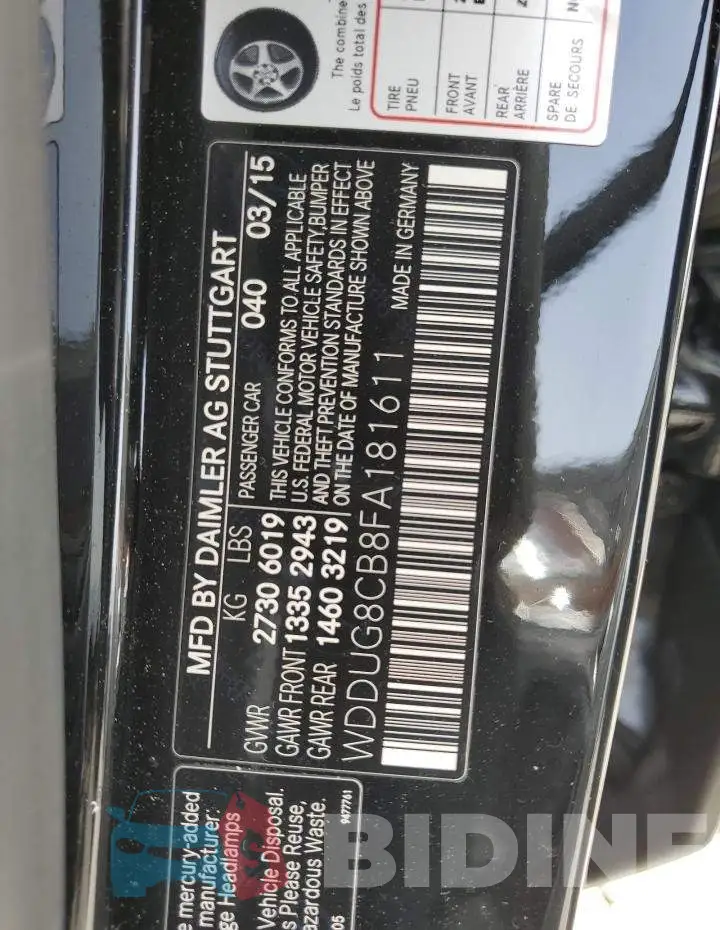 WDDUG8CB8FA181611 Photo# 12
