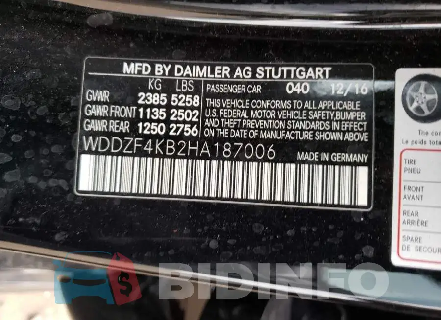 WDDZF4KB2HA187006 Photo# 13