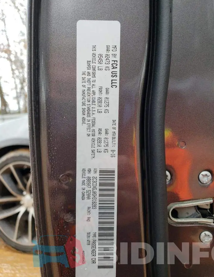 2C3CDXGJ0GH318283 Photo# 12