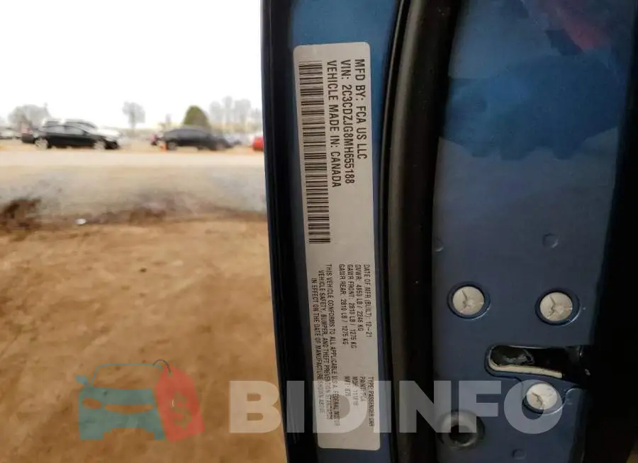 2C3CDZJG8MH655188 Photo# 13