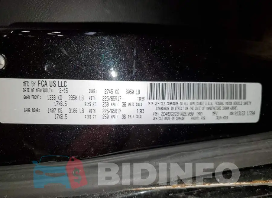 2C4RDGBG9FR691090 Photo# 14