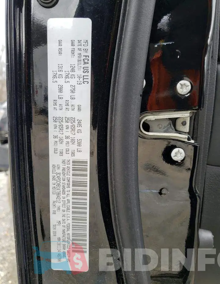 3C4PDCAB1KT864212 Photo# 13