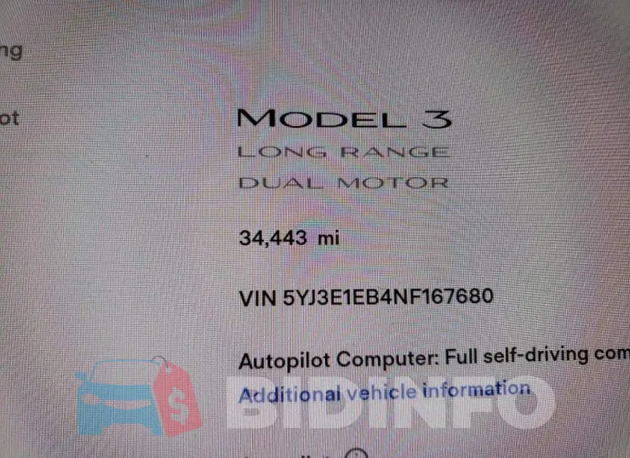 5YJ3E1EB4NF167680 Photo# 9