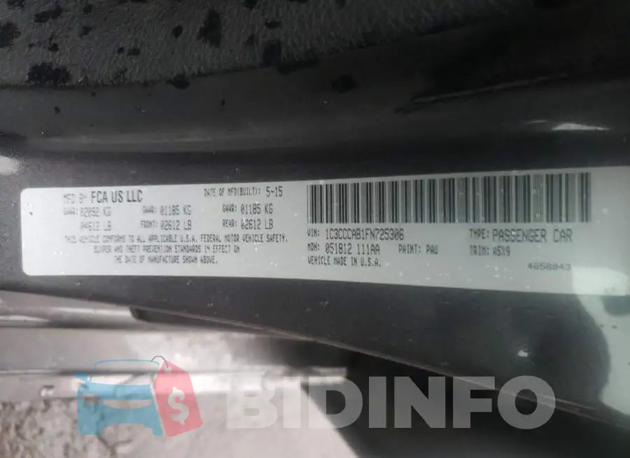 1C3CCCAB1FN725306 Photo# 12