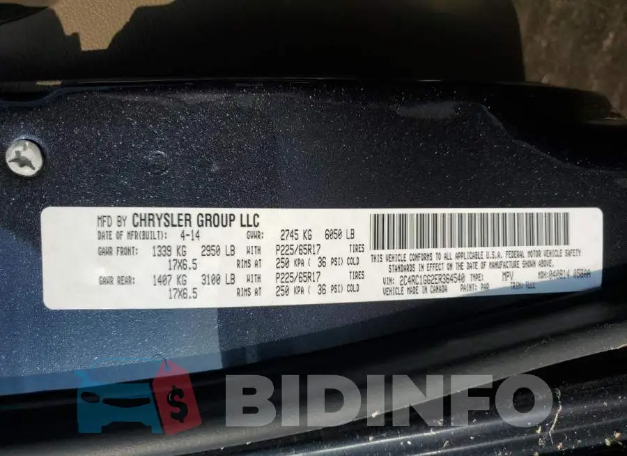 2C4RC1GG2ER364540 Photo# 14