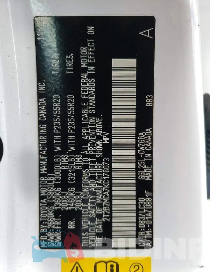 2T2BZMCA7KC176073 Photo# 13