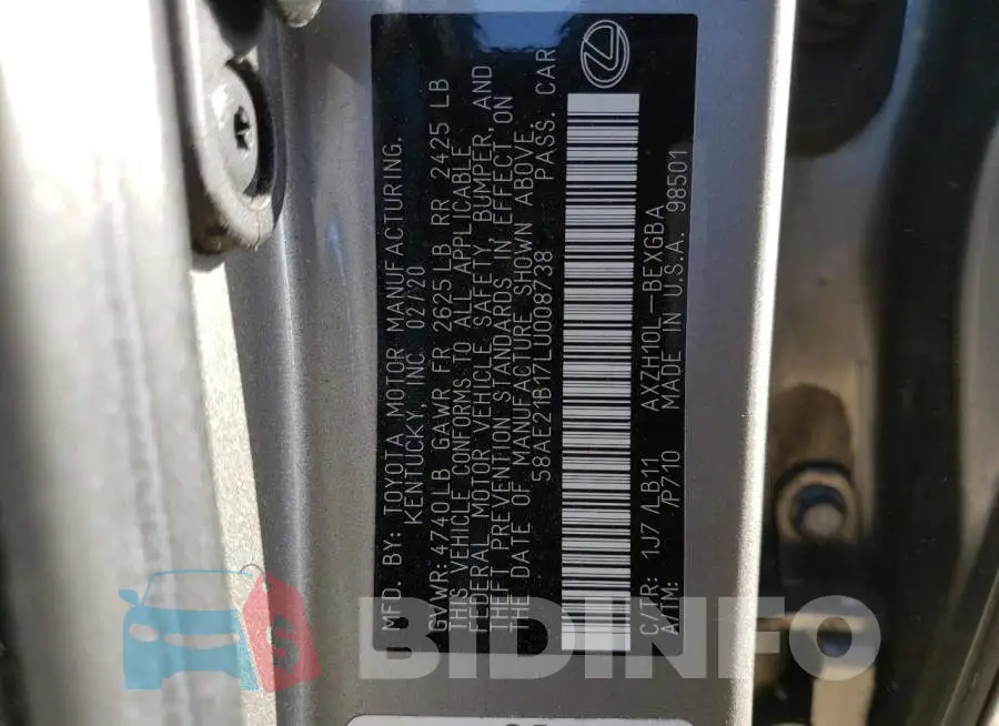 58AE21B17LU008738 Photo# 12