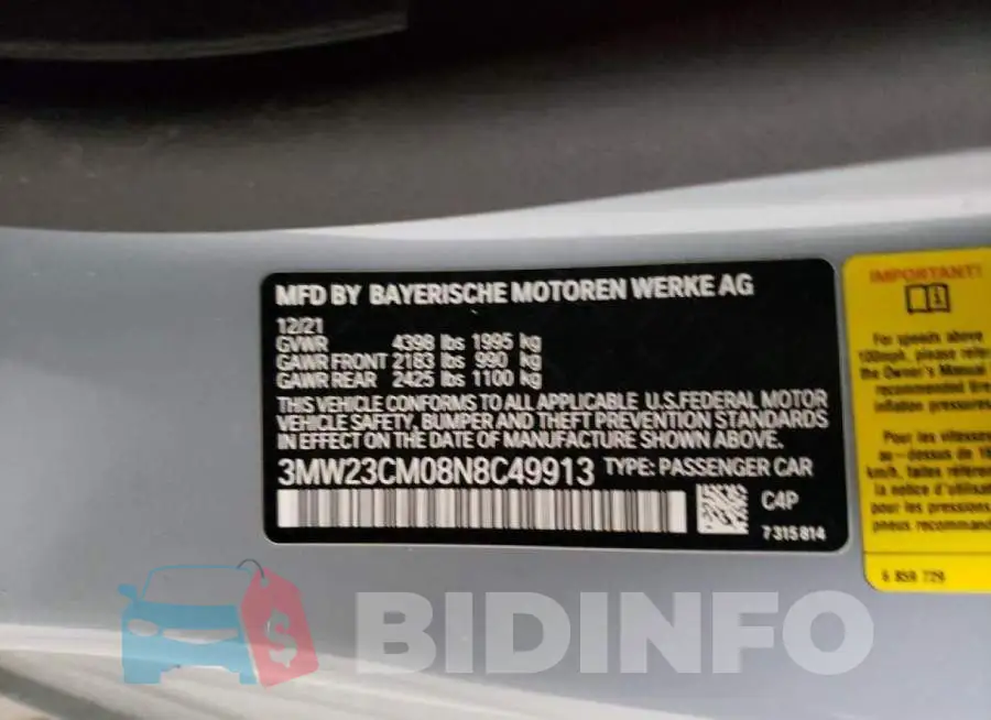 3MW23CM08N8C49913 Photo# 12