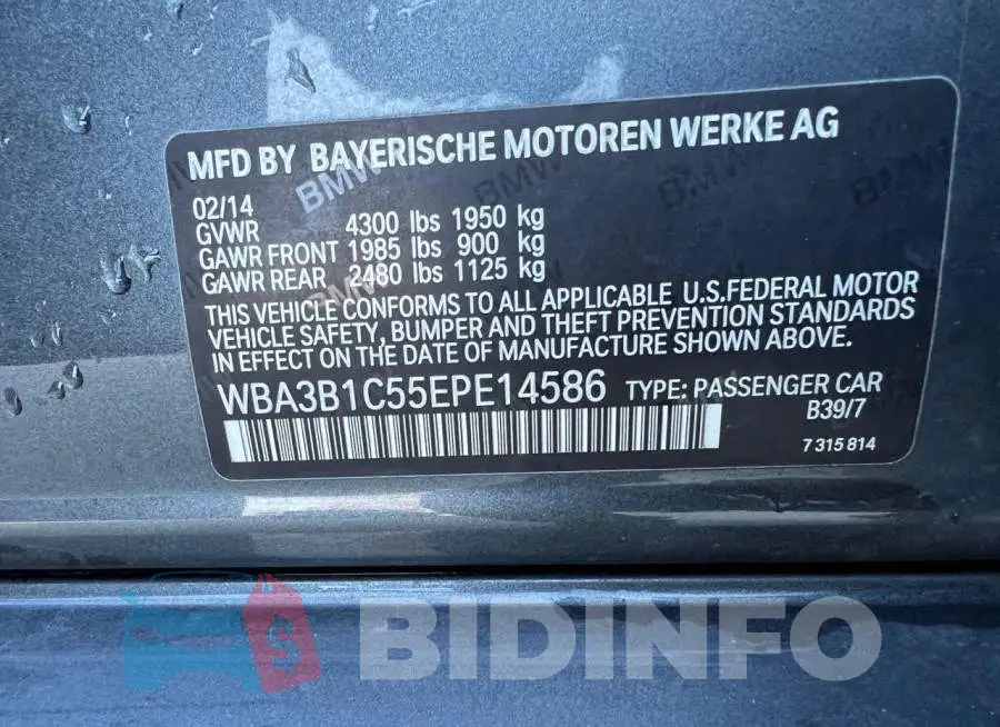 WBA3B1C55EPE14586 Photo# 10