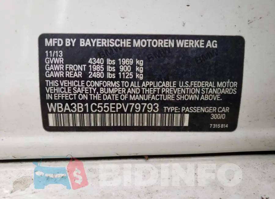 WBA3B1C55EPV79793 Photo# 12