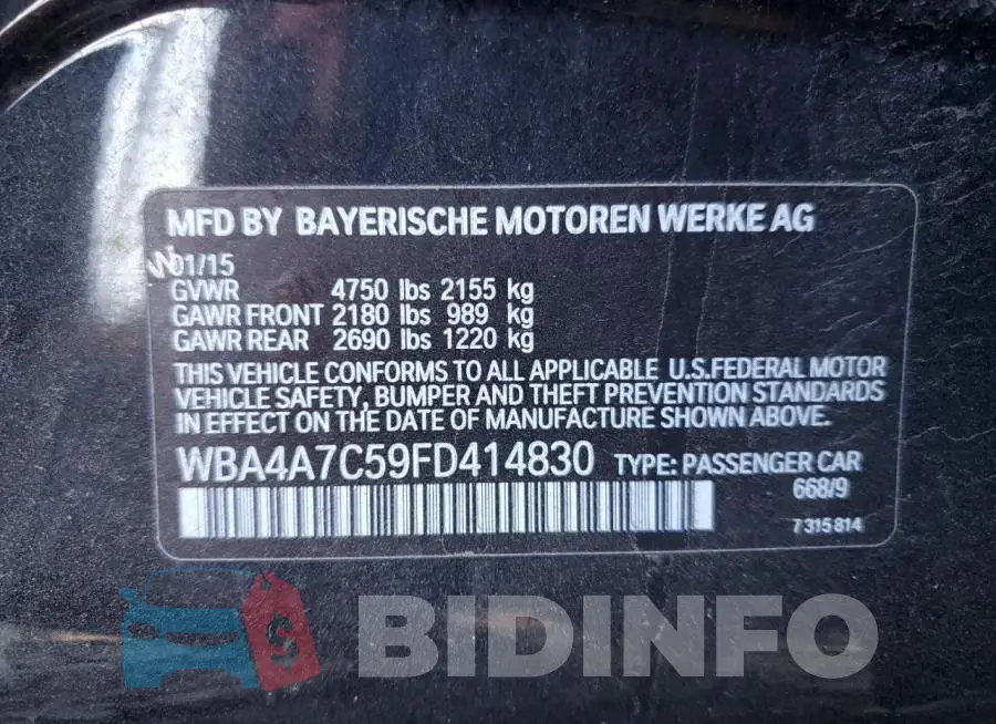 WBA4A7C59FD414830 Photo# 10