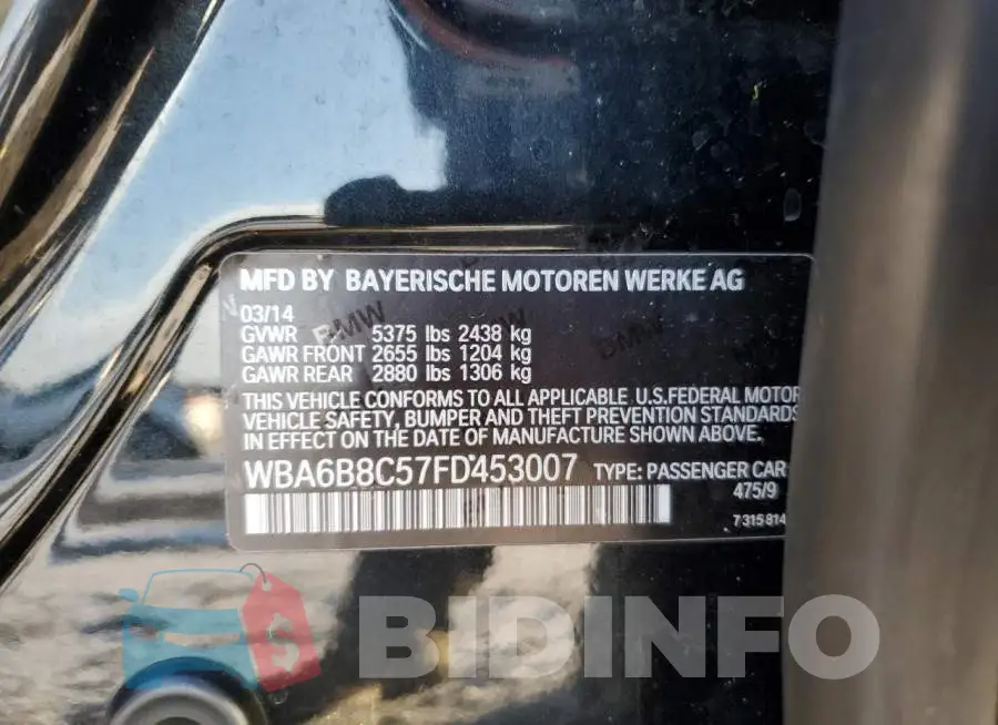 WBA6B8C57FD453007 Photo# 12