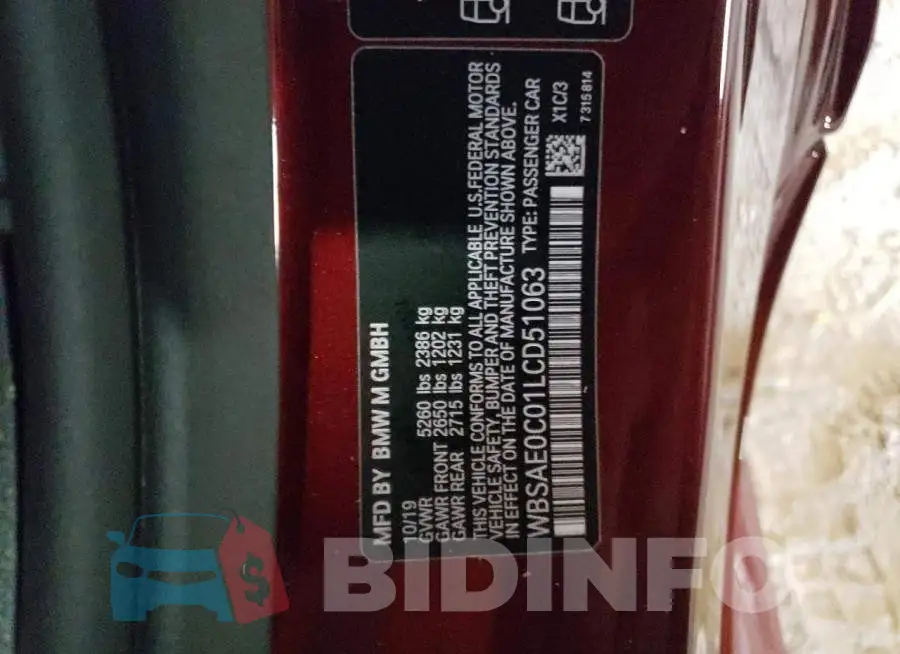 WBSAE0C01LCD51063 Photo# 13