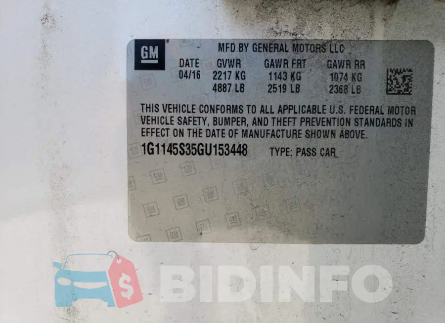 1G1145S35GU153448 Photo# 12