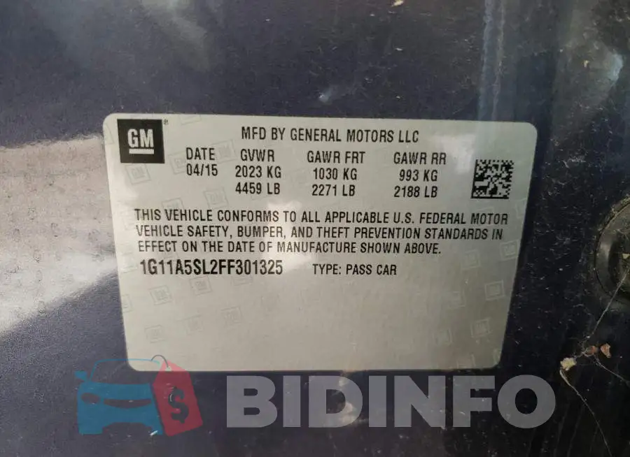 1G11A5SL2FF301325 Photo# 12
