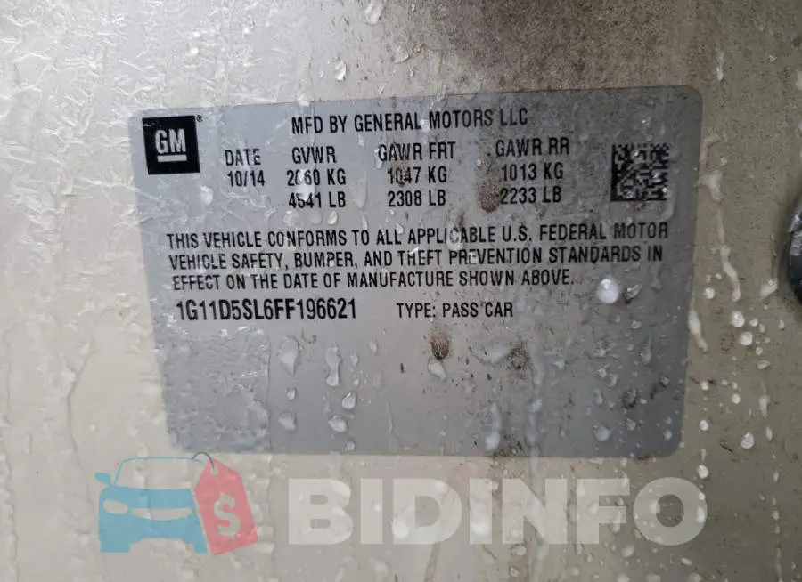 1G11D5SL6FF196621 Photo# 12