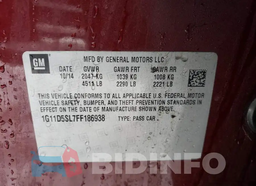 1G11D5SL7FF186938 Photo# 12