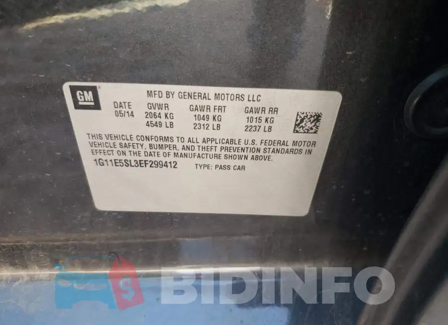 1G11E5SL3EF299412 Photo# 12