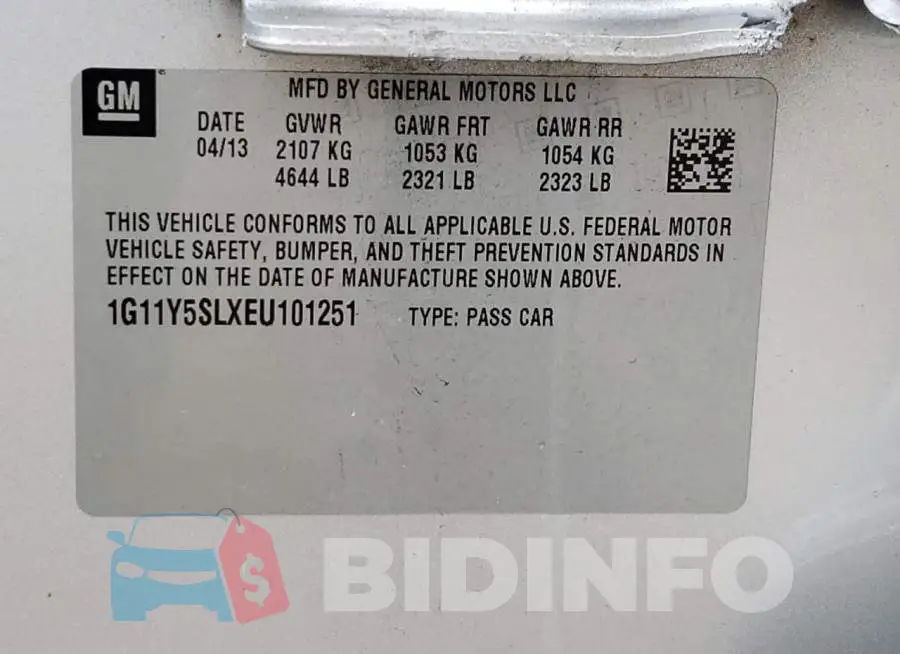 1G11Y5SLXEU101251 Photo# 10