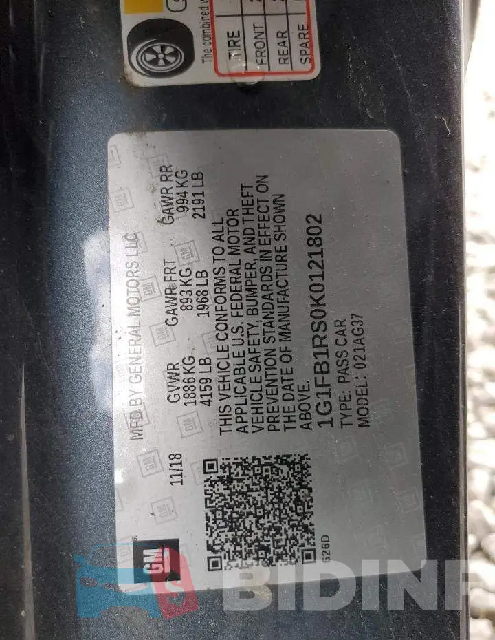 1G1FB1RS0K0121802 Photo# 12