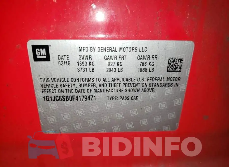 1G1JC6SB0F4179471 Photo# 13