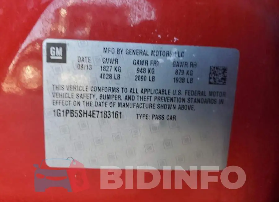 1G1PB5SH4E7183161 Photo# 12