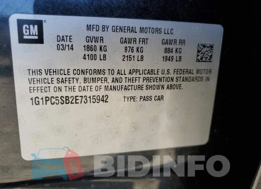 1G1PC5SB2E7315942 Photo# 12