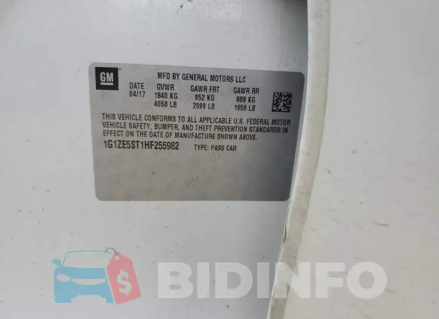 1G1ZE5ST1HF255982 Photo# 12