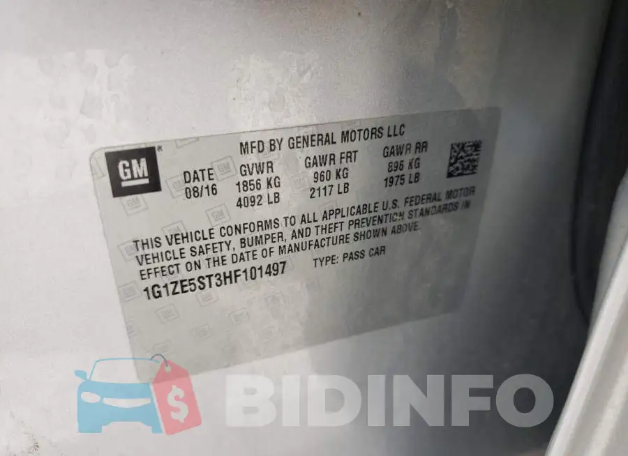 1G1ZE5ST3HF101497 Photo# 10