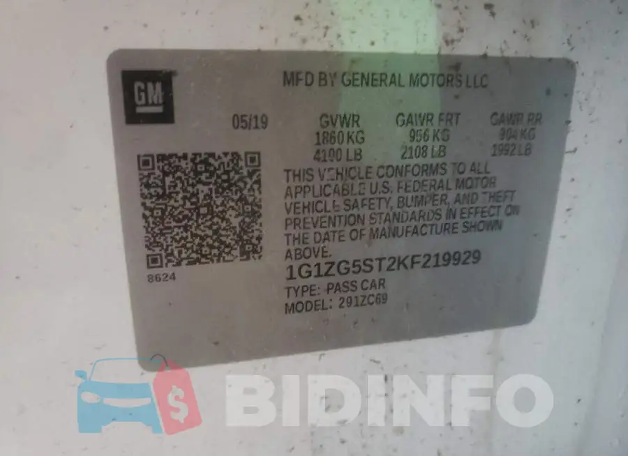 1G1ZG5ST2KF219929 Photo# 12