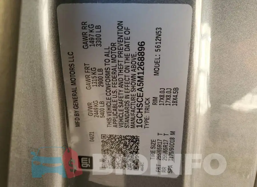 1GCHSCEA5M1268896 Photo# 12