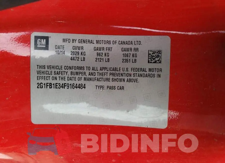 2G1FB1E34F9164484 Photo# 12
